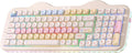 YUNZII C98 Cute Cake Wireless Mechanical Keyboard(Beige, Milk Switch) | 99 Keys with Number Pad, Hot Swap, PBT MOA Keycaps, BT5.0/2.4G/USB-C, Gasket Mount, Custom RGB Backlit for Win/Mac by YUNZIIMECHANICALKEYBOARD