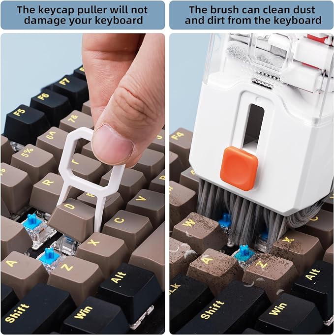 2 Pack Keyboard Cleaner & Laptop Cleaning Kit, All-in-1 for Computer PC | Electronics Deep Cleaning Reusable Brush Tool, Screen-Safe Spray, for iPhone iPad Macbook Airpod Camera, Gaming Accessories - Image 2