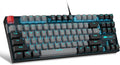 MageGee 75% Mechanical Gaming Keyboard, Blue Switch, LED Backlit, 87 Keys Compact TKL Wired Computer Keyboards for Windows Laptop PC Gamer - Grey/Black by MageGee