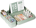Drawer Organizers Bins 18 PCS for Bathroom Makeup Desk Office | with Non-slip Pads, 4 Sizes, Plastic Tray, Vanity Organizer, Kitchen Utensils Organizer by Homhut
