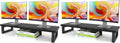 WESTREE Dual Monitor Stand Riser, Wood and Steel Monitor Stand Riser, Computer Monitor Stand for 2 Monitors, Multi-Purpose Desktop Storage Stand for Computer,Laptop,Printer,TV (Pack of 2) by WESTREE