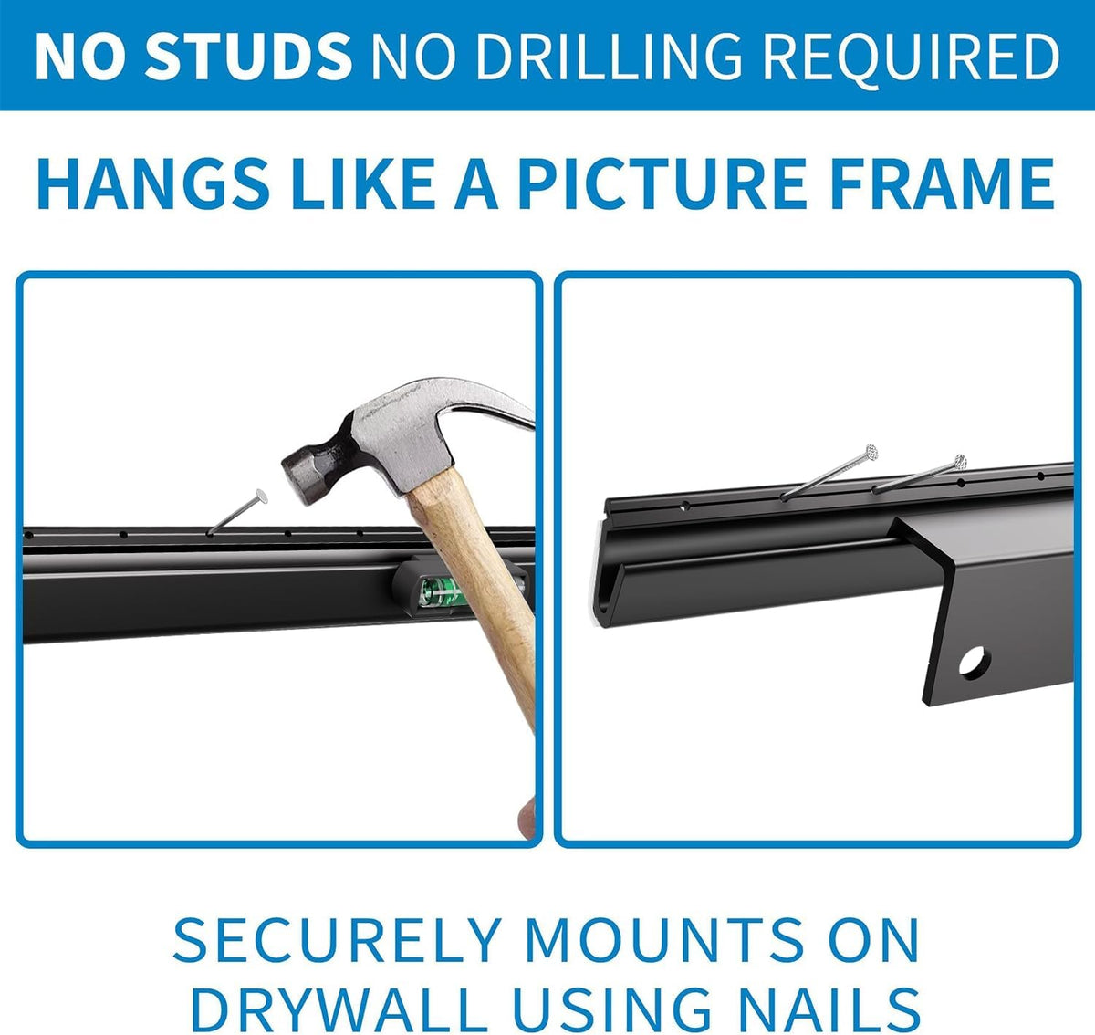 No Stud TV Wall Mount, Studless 32 to 75" TVs Bracket, 150lbs Load - Image 4