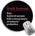 Funny Work Mouse Pad, Small Round Mousepad for Desk, Laptop | Mini Travel Wireless Mice Pad for Computer, Office Accessories, Coworker Gifts, 8.6 x 8.6 inch by Lebrocoli
