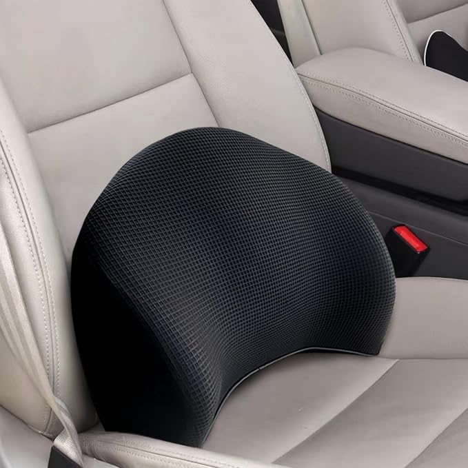Lumbar Support Pillow for Car, 100% Memory Foam Lumbar Pillow for Car Seat | Lumbar Support with Breathable Removable Cover, Ergonomic Design - Back Pillow Lumbar Support Pillow for Back Pain Relief - Image 9