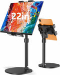 OHLPRO Heavy Duty Portable Monitor Stand for Desk, 22.83" Ultra Tall Tablet Holder with Wide Steel Base, 5.5 LB Capacity, iPad Stand Fits 5-22" Screen, iPad Pro 12.9 13, Office, Kitchen, Drawing by OHLPRO