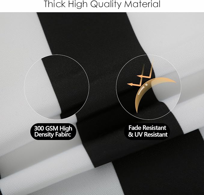 idee-home Outdoor Chair Cushions Set of 2, 17 x 17 Outdoor Seat Cushions | Patio Chair Cushions for Outdoor Furniture Waterproof with Ties, Outdoor Seat Cushion, Patio Chair Pads Dining Chair - Image 6