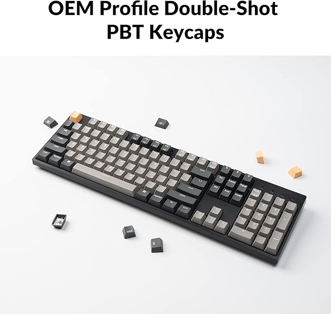 Keychron C2 Pro Wired QMK/VIA Mechanical Keyboard Full Size Layout Custom Programmable Macro RGB Backlit with Keychron K Pro Red Switch OEM Profile Double-Shot PBT Keycaps for Mac Windows Linux - Image 4