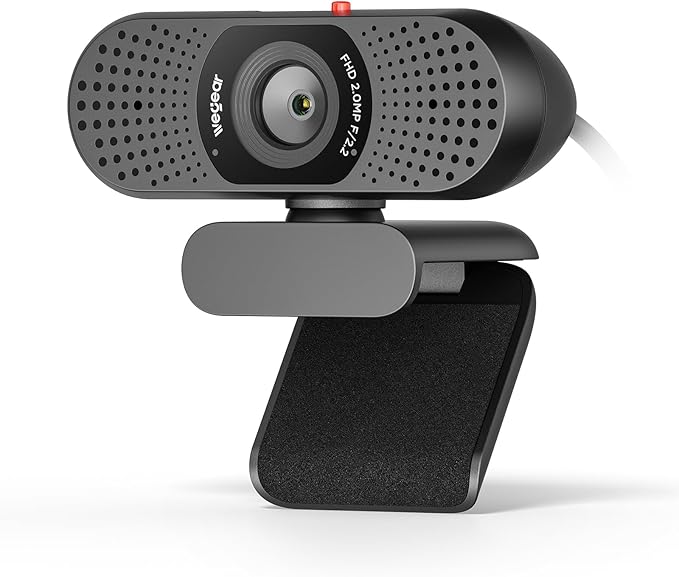 wegear Full HD 1080p Webcam for PC, Laptop & Desktop, Built-in Dual Microphones, Privacy Cover, 85°FOV, Fixed Focus, Plug & Play USB-A Computer Camera for Zoom, Teams, FaceTime, Google Meet, Streaming by wegear