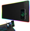 RGB Gaming Mouse Pad with Magnetic Wireless Charging & Foldable Phone Stand by abc.mat