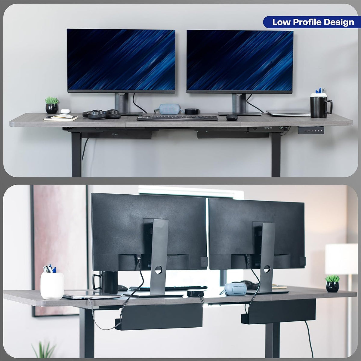 VIVO Extra Deep Under Desk Cable Management Tray, 16.5", 2 Pack - Image 7