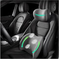 Car Headrest & Lumbar Support Cushion Ergonomic Car Seat Neck Back Rest Pillows Orthopedic Memory Foam Head Rest and Lower Lumbar Support Pillow Set Backrest Driving Seat Office Chair Support (Grey) by GYLCTOM