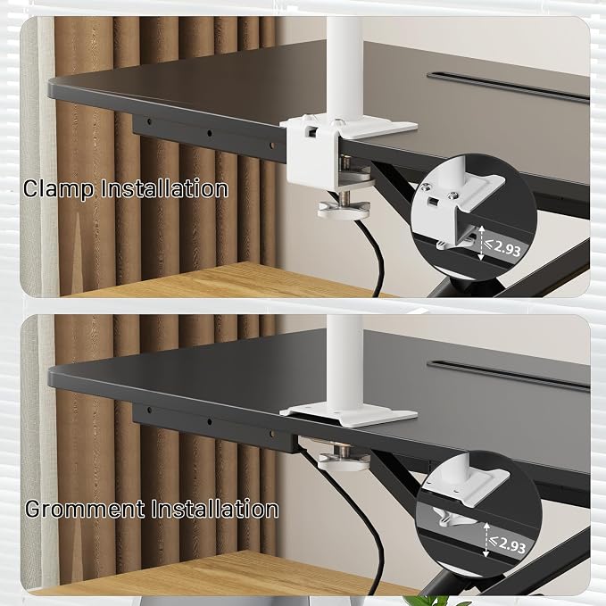 JOY worker Standing Desk Converter, 32" Height Adjustable Sit Stand Riser | Black Desktop Sit to Stand Riser with Fixed Keyboard Tray, Monitor and Laptop Workstation, Particle Board, for Home Office - Image 8