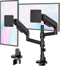monTEK Dual Monitor Arm, Vertical Stackable 17–40" Full Motion，Black | Vertical Stackable Mechanical Spring For 17–40"Ultrawide Monitor, Hold Up To 26.4 Lbs Each, Compatible With 75/100 VESA Mount by monTEK