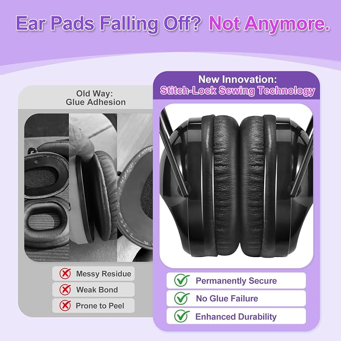 ZOHAN Kids Ear Protection 2 Pack, 25dB NRR Noise Cancelling Headphones for Kids, with Pillowy Pads, for Monster Truck, School, Autism, Sensory, Fireworks, Concerts, Events (Black+Black) - Image 2