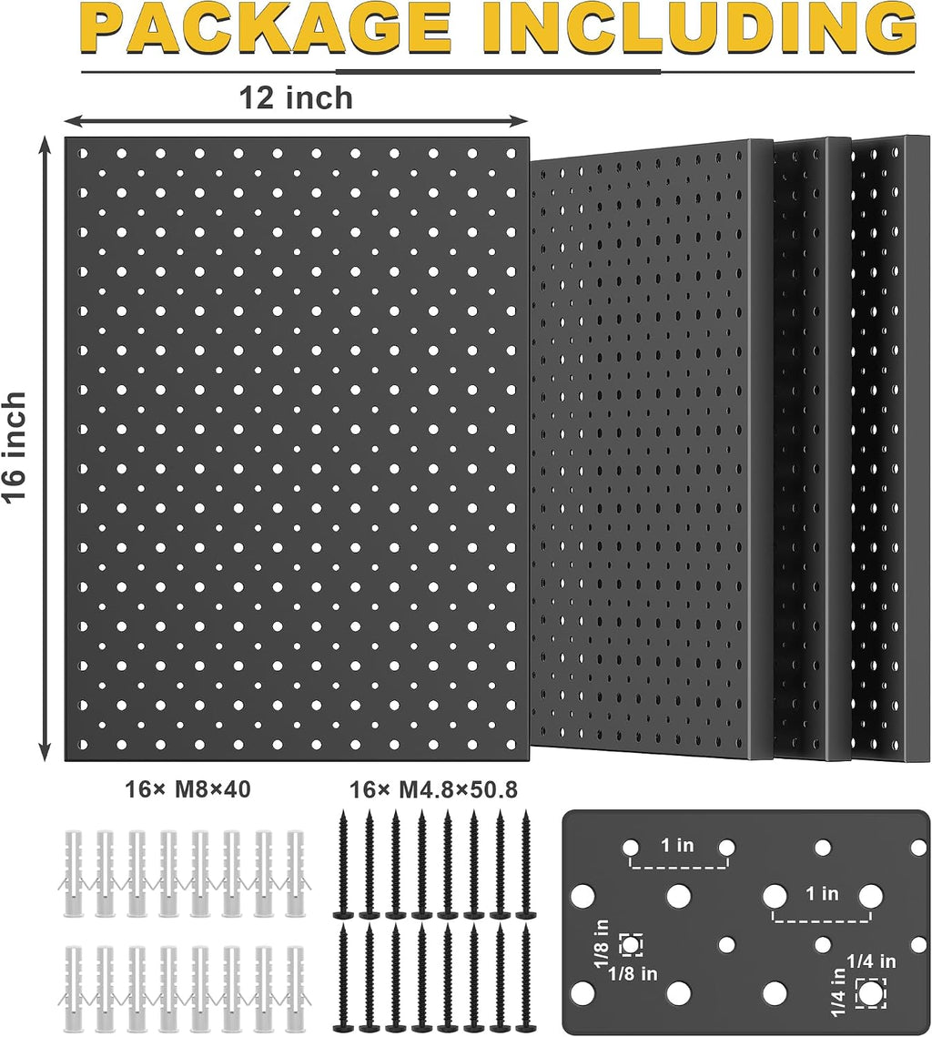 Metal Pegboard Panels, Pegboard Wall Organizer, Black Peg Boards - Image 2