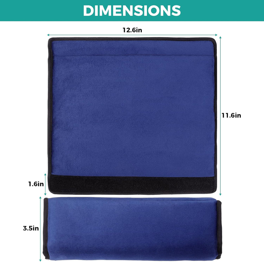 lefeke 2 Pack Wheelchair armrest Pads - Soft Velvet Foam armrest Covers for wheelchairs, Office Chairs and armchairs, etc., Effectively relieves arm Pressure and Prevents Soreness (Blue) - Image 7