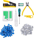 RJ45 Crimp Tool Kit, Pass Through Ethernet Crimper with Cable Tester & Case by Weytoll