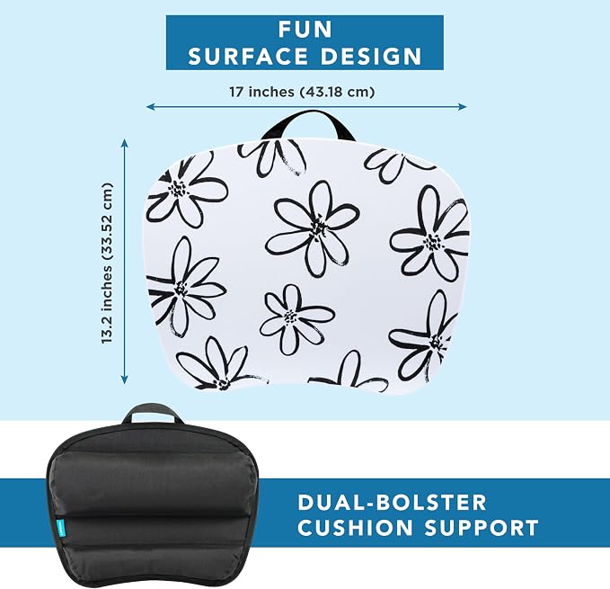 LAPGEAR MyStyle Lap Desk – Brushed Flower, Fits 15.6” Laptops - Image 5