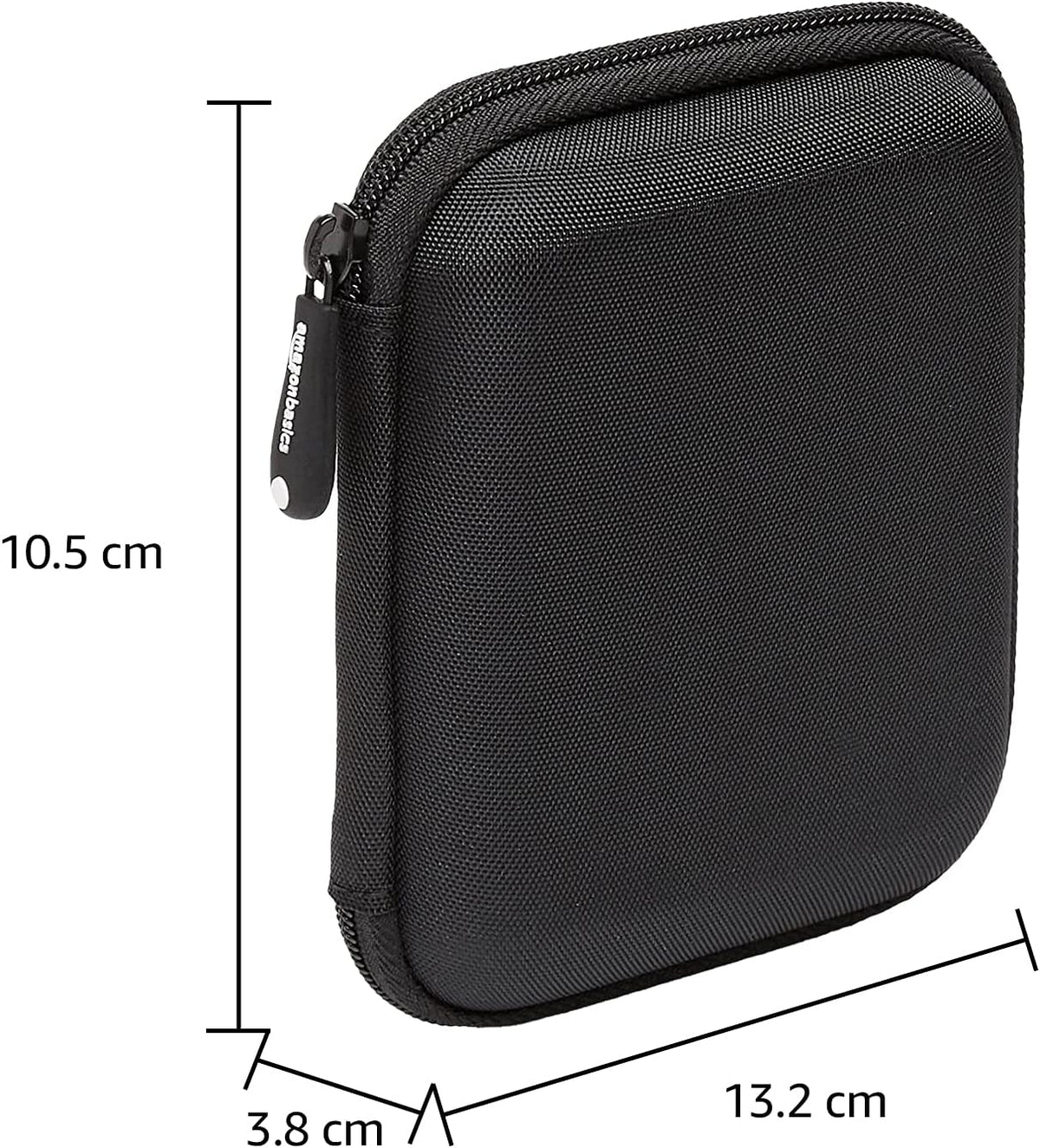 Amazon Basics Small Hard Shell Portable External Hard Drive Carrying Case with Mesh Pocket for My Passport Essential, Black - Image 2