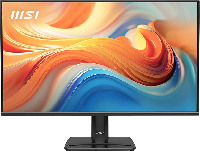 msi PRO MP272 E14C 27-inch IPS 1920 x 1080 (FHD) Office Monitor, 144Hz, Free-Synch, HDMI, USB C (15W Power Delivery), VESA Mountable, Tilt, Speaker, 4-Side Slim Bezel 1ms, Black by Unknown