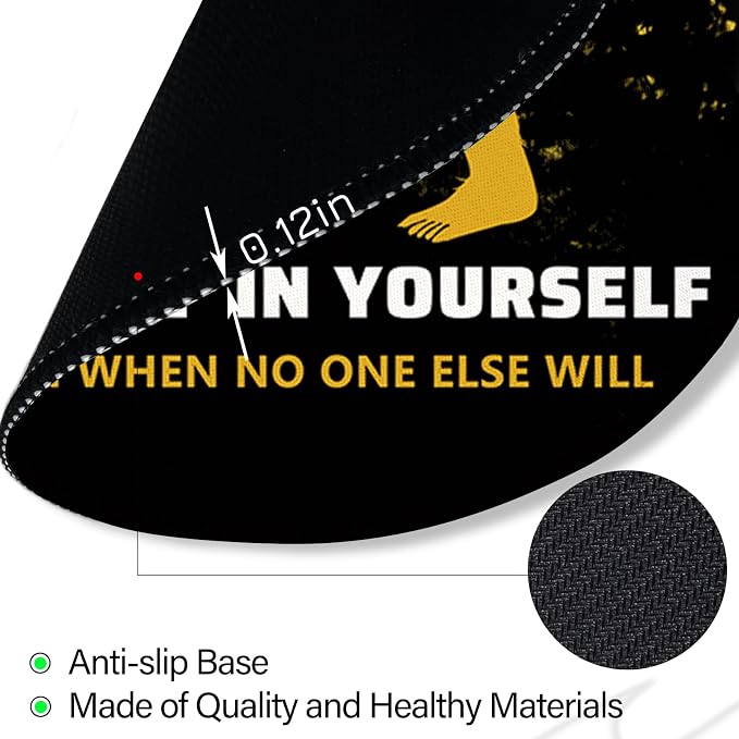Funny Fun Work Mouse Pad, Small Round Mousepad for Desk, Laptop | Mini Travel Wireless Mice Pad for Computer, Office Accessories, Coworker Gifts, 8.6 x 8.6 inch - Image 6