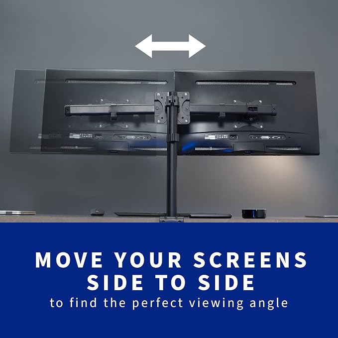 VIVO Dual VESA Bracket Adapter, Horizontal Assembly Mount for 2 Monitor Screens up to 27 inches, MOUNT-VW02A - Image 8