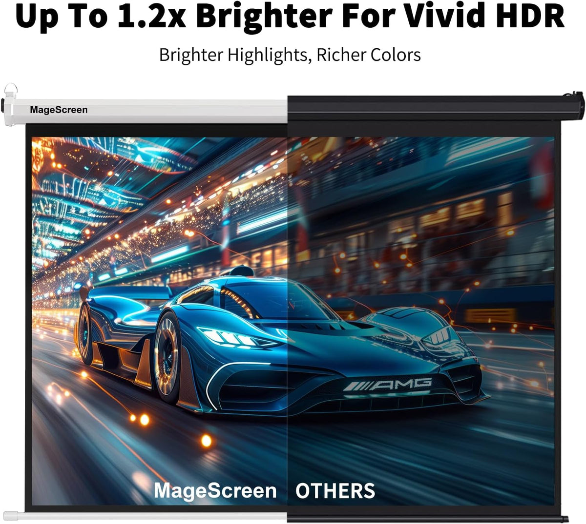 120" 16:9 Motorized Projector Screen with Dual-Side Power Inlet - Image 7