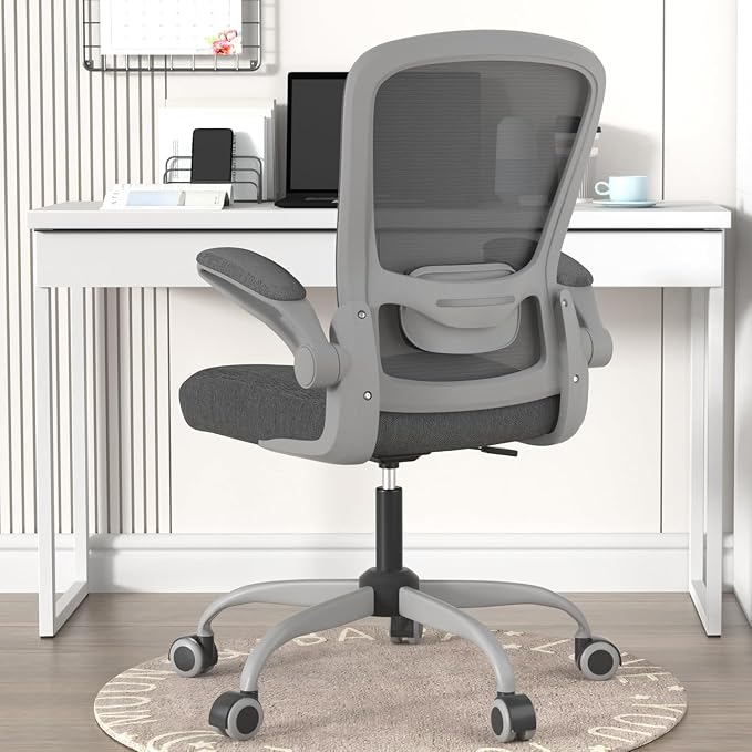 Ergonomic Office Chair w/Adjustable Lumbar, Flip Armrest, 135° Recline | Supports 300 lbs · Seat 19.48"–23.4" · Breathable mesh · 20–30 min assembly · 5-year warranty - Image 8