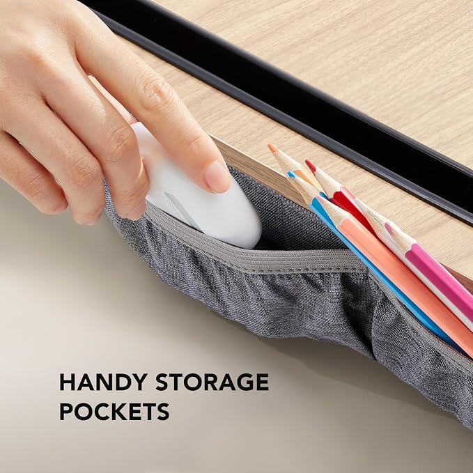 HUANUO Laptop Lap Desk - Portable Lap Desk with Pillow Cushion, Fits up to 17 inch Laptop, with Anti-Slip Strip & Storage Function for Home Office Students Use as Computer Laptop Stand, Book Tablet - Image 5