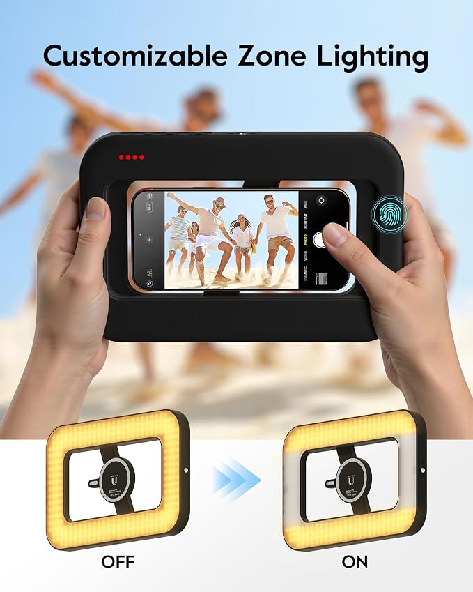 Magnetic Ring Light with Stand and Phone Clip, 62" Tripod for iPhone with Light, 6000mAh Phone Tripod with Light for Video Recording, TikTok, YouTube, Vlogging, Selfies, CRI＞95 - Image 4