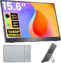Upperizon Portable Monitor 15.6 inch FHD 87% sRGB 60Hz IPS HDR HDMI USB-C Travel Monitor for Laptop MacBook PC Surface PS5 Xbox, External Display with Kickstand & Speakers, VESA Compatible by Upperizon