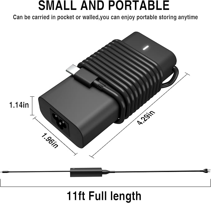 65W USB C Laptop Charger for Dell Latitude Inspiron XPS Type C | For Dell Latitude 7350 7450 7650 5450 5550 5540 5530 5520 5440 5430 5420, XPS 13, Inspiron 14 2-in-1, Chromebook 3100 - Image 3