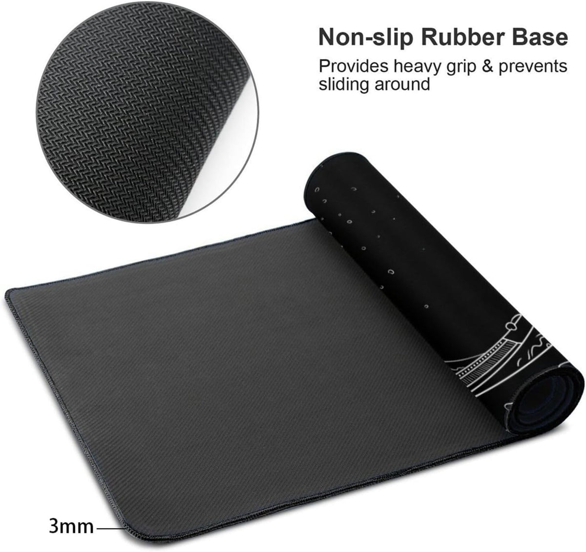 Extra Large 48" x 24"Japanese Sea Wave Mouse Pad,Anime Waterproof Desk Pad - Image 3