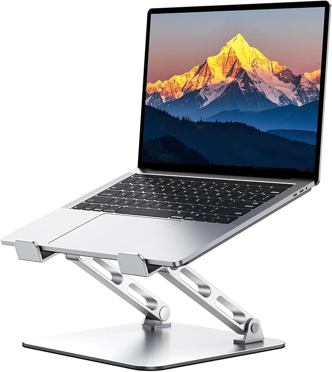 RIWUCT Laptop Stand for Desk Adjustable Height, Ergonomic Laptop Riser Holder with Dual-bar Support, Portable Computer Notebook Stand for MacBook Air Pro, Dell XPS, HP (10-16") by RIWUCT
