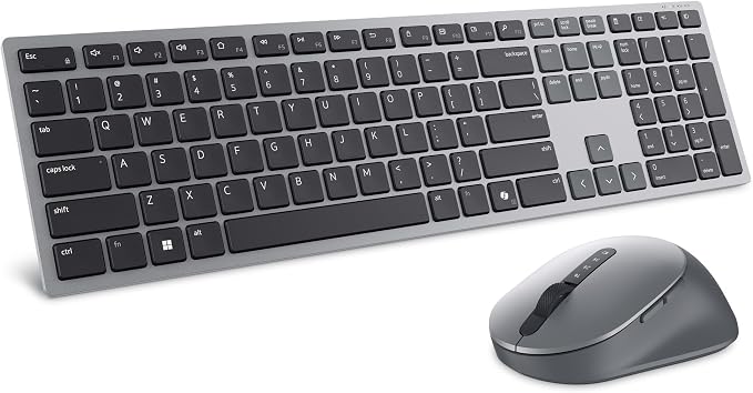 Dell Premium Wireless Keyboard and Mouse - KM720 - USB wireless receiver, 12 programmable keys of F1-F12, Mouse Buttons Qty 7, DPI. 1000, 1600 (default), 2400, 4000, Advanced Exchange Service - 1 year by Dell