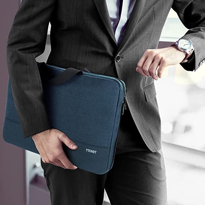 Ytonet 17 17.3 Inch Laptop Sleeve Case, Laptop Carrying Case with Handle | Compatible with MacBook HP Dell Lenovo Surface Asus Acer Notebooks, Water Resistant, Gifts for Men Women and Mom, Deep Teal - Image 6