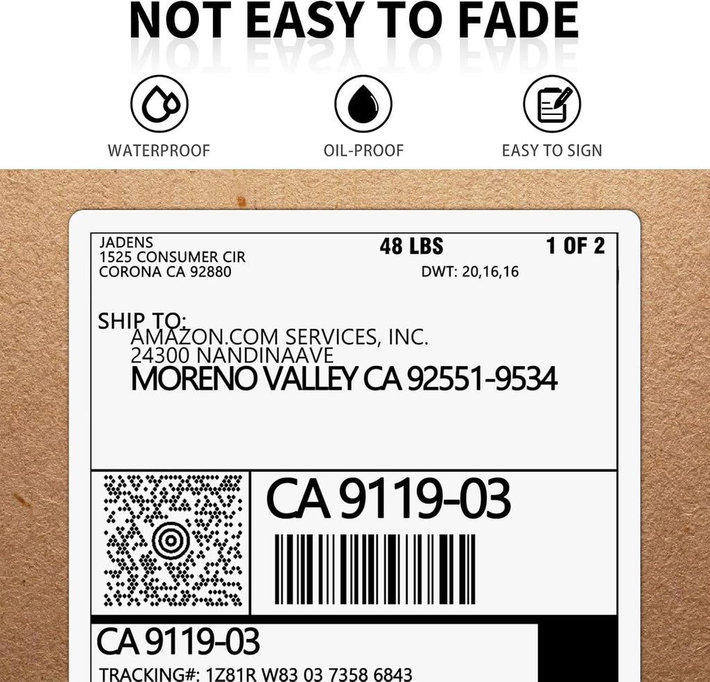 JADENS 6 Rolls Thermal Label Paper, 4×6'' Compatible with C10 - Image 4