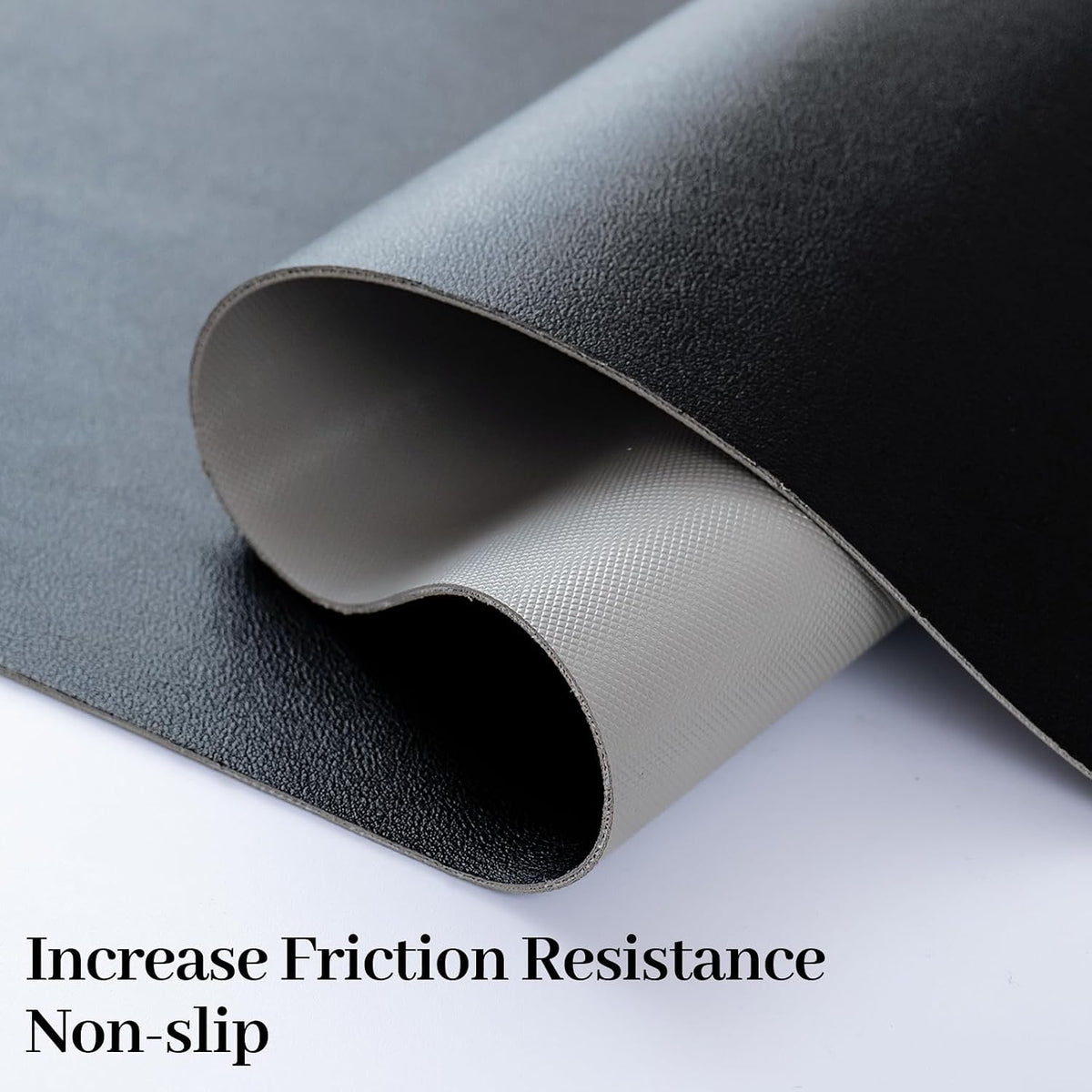 Leather Desk Pad Mat, Black Desk Mat, 23.6" x 13.7" - Image 2