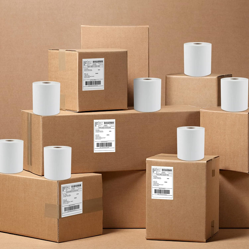 MFLABEL 4x6 Thermal Shipping Labels - 8 Rolls of 250, Perforated & Smudge-Proof Direct Thermal Labels Compatible with Rollo, Zebra, for Amazon UPS FedEx Shopify - Image 6