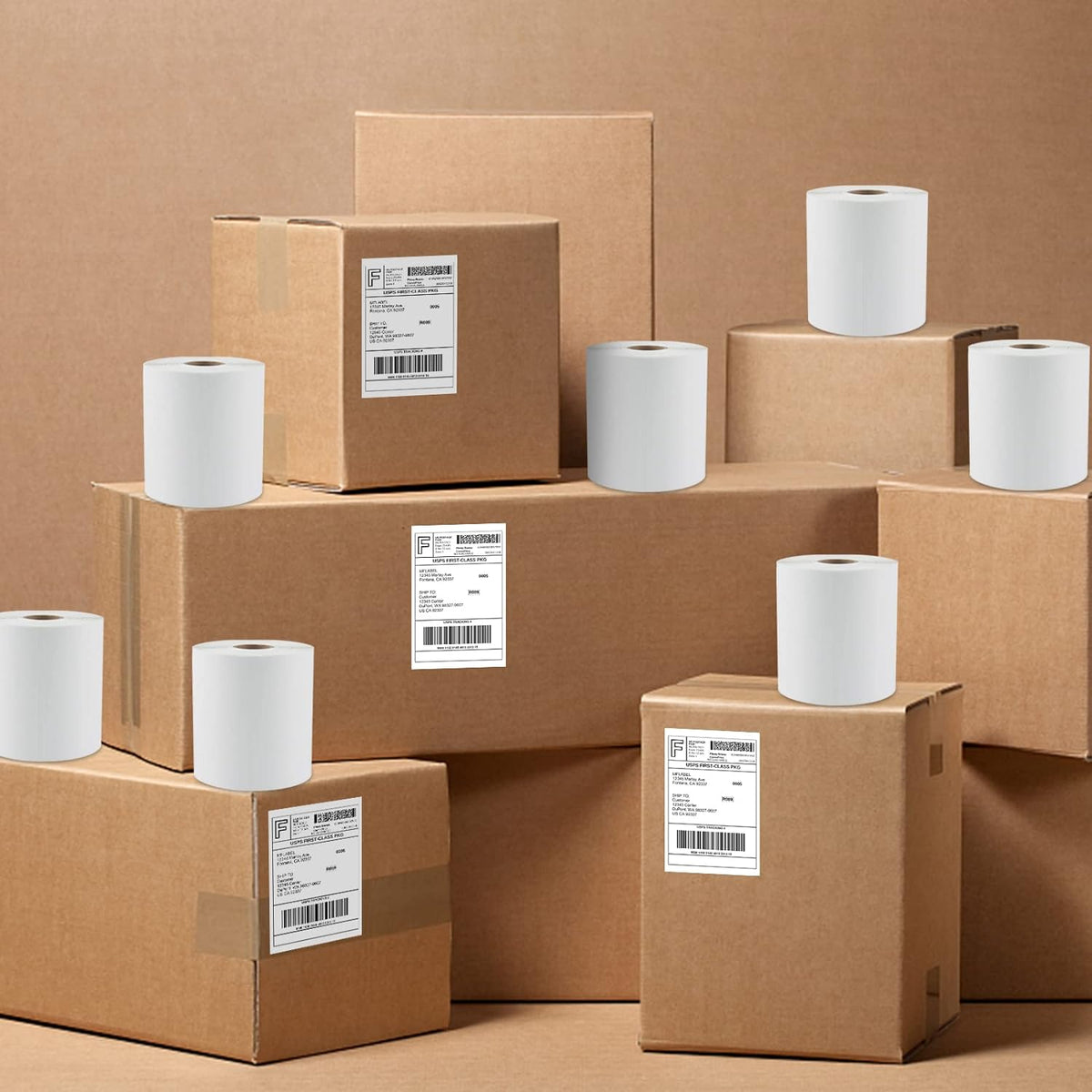 MFLABEL 4x6 Direct Thermal Shipping Labels - 10 Rolls of 250 Labels, Perforated Easy to Peel Blank Address Labels for Thermal Printers, Compatible with Rollo, Munbyn, Zebra for UPS, Amazon, Shopify - Image 6