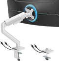 ARES WING 17-40 Inch Heavy Duty Monitor Arm with USB, White | Fully Adjustable Monitor Mount for Ultrawide Screens up to 26.4 lbs with Clamp/Grommet Desk Mount, 75/100 Vesa Mount by ARESWING