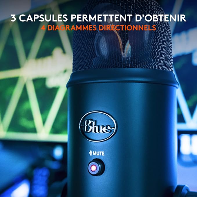 Blue Yeti USB Microphone - Blackout Edition (Renewed) - Image 4