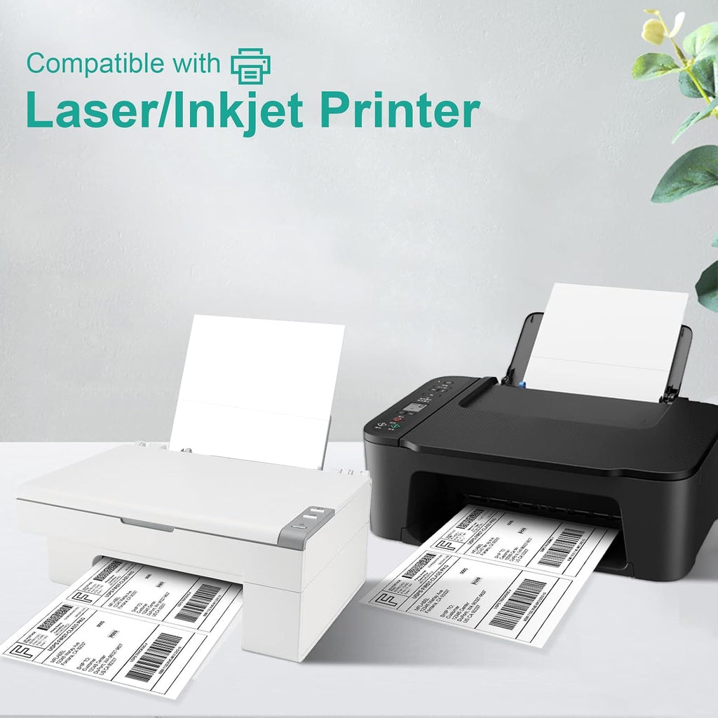 MFLABEL Half Sheet Shipping Labels - 8.5" x 5.5" Adhesive Packaging Labels for Laser & Inkjet Printers, 50 Self-Adhesive Stickers (25 Sheets) for Boxes, Mail, FBA & DIY Projects - Image 6