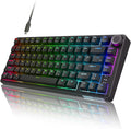 RK ROYAL KLUDGE R75 Wired Mechanical Gaming Keyboard, 75% Hot-Swap Mechanical Keyboard Volume Knob, Soft Pre-lubed Tactile Brown Switch by RKROYALKLUDGE