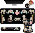 Desk Mat Set Keyboard and Mouse Pad with Wrist Rest Support by VINEBURY