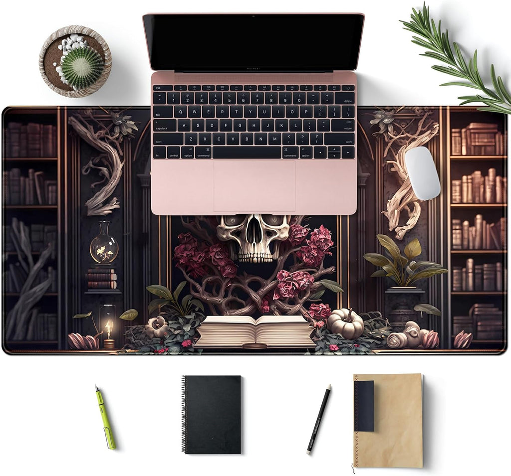 CYZFF Gothic Large Mouse Pad XXL Desk Pad Gaming Mousepad Extended Keyboard Mat 31.5 x 15.7 in Black Fabric with Lycra Surface and Rubber Base - Image 3