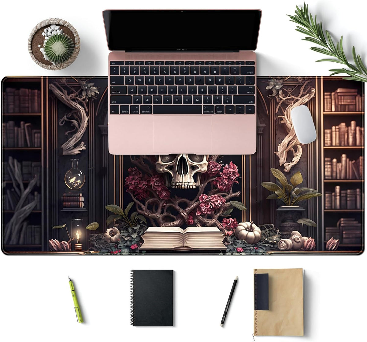 CYZFF Gothic Large Mouse Pad XXL Desk Pad Gaming Mousepad Extended Keyboard Mat 31.5 x 15.7 in Black Fabric with Lycra Surface and Rubber Base - Image 3