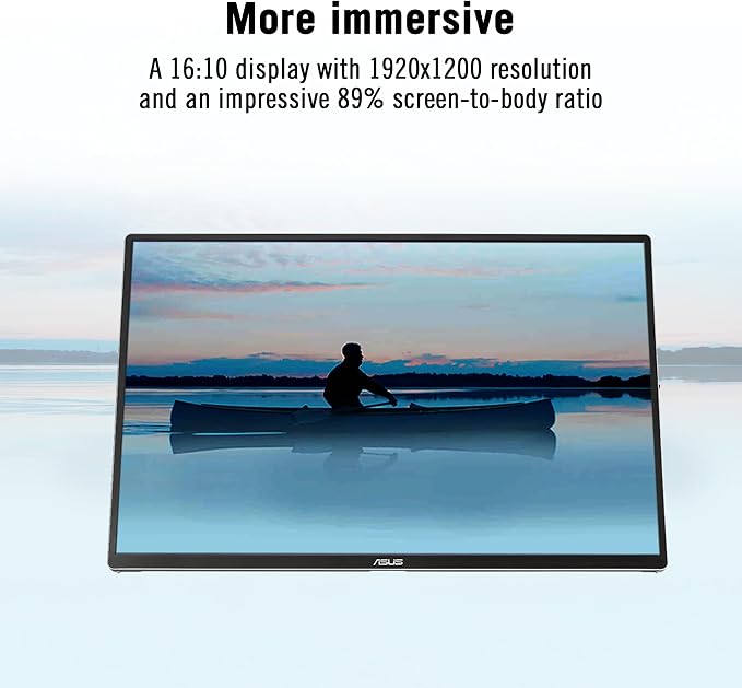 ASUS ZenScreen MQ16FC 15.6 Inch16:10 USB-C OLED Portable Monitor | WUXGA (1920 x 1200), 95% DCI-P3,Auto Rotate, Power Pass Through, Eye Care, Travel Display for MacBook and PC - Image 3