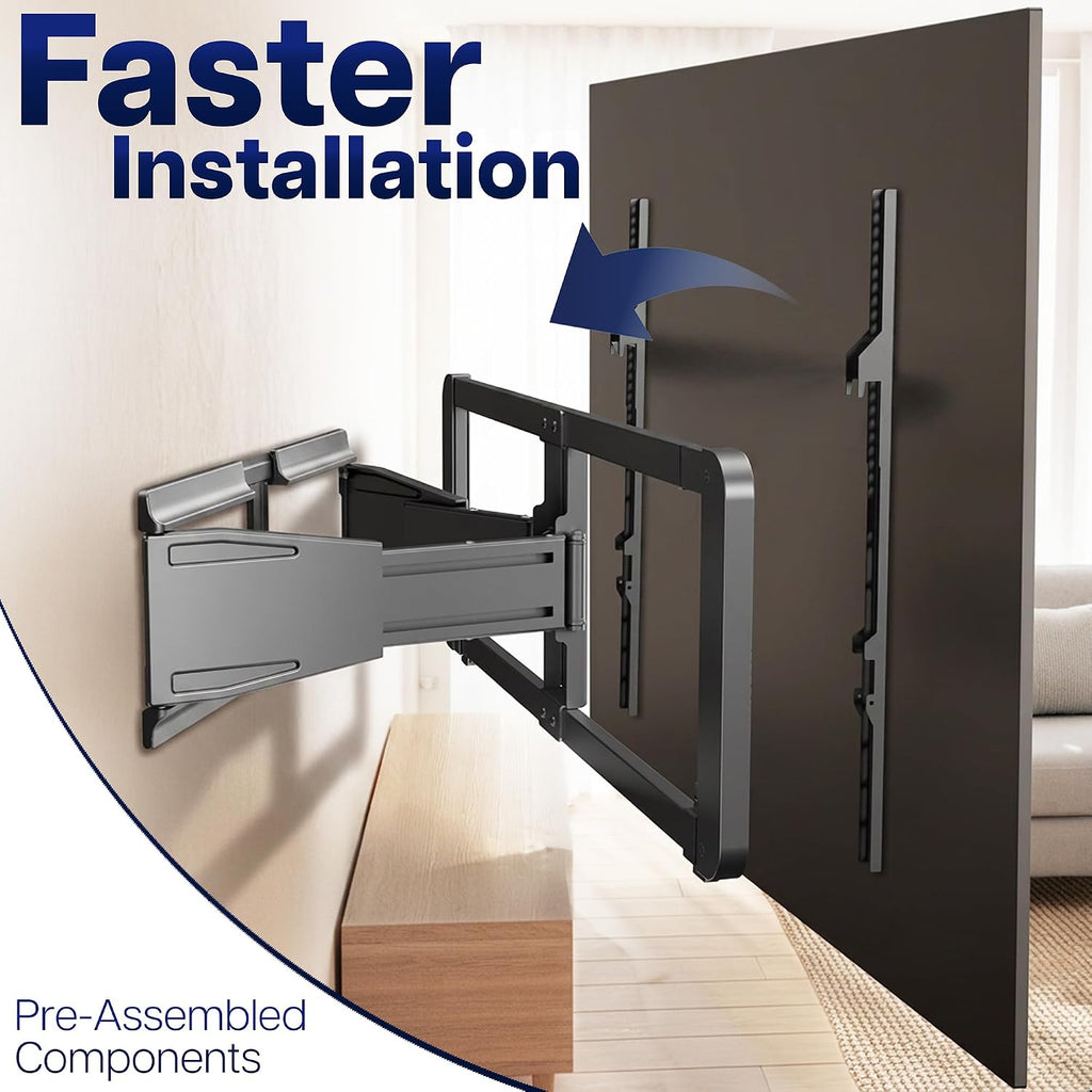 VIVO Black Ultra Slim TV Mount for 46-100 in Screens, MOUNT-TVUS100 - Image 5