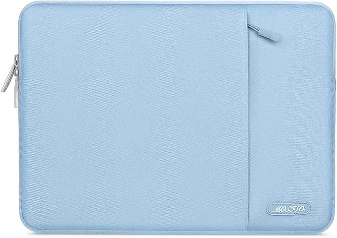 MOSISO Laptop Case 13 inch, Laptop Sleeve Bag with Pocket | Compatible with MacBook Neo A3404 2026/Air/Pro 13 M5/M4/M3/M2/M1 2026-2016, Polyester Vertical Computer Bag, Air Blue by MOSISO